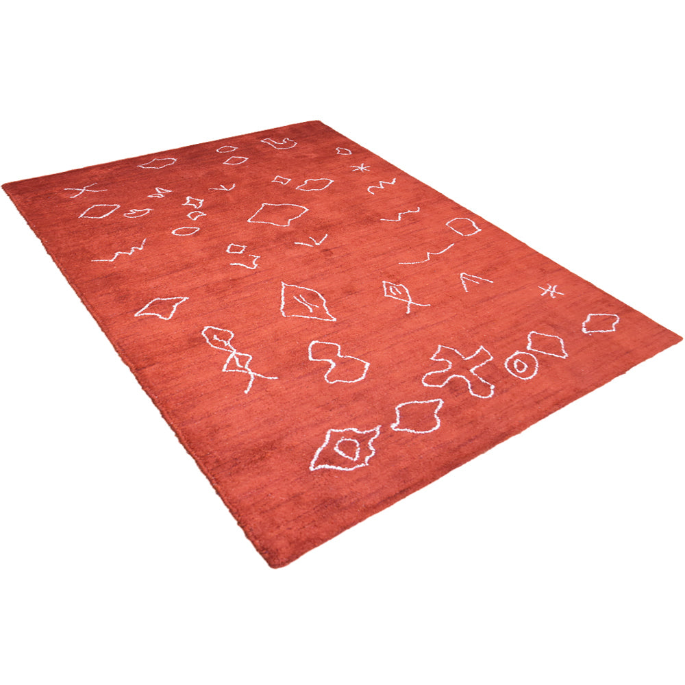 Handmade Reflection Hand Knotted Wool Rug - Bohemian Style Area Rug for Living Room, Bedroom, Home Decor