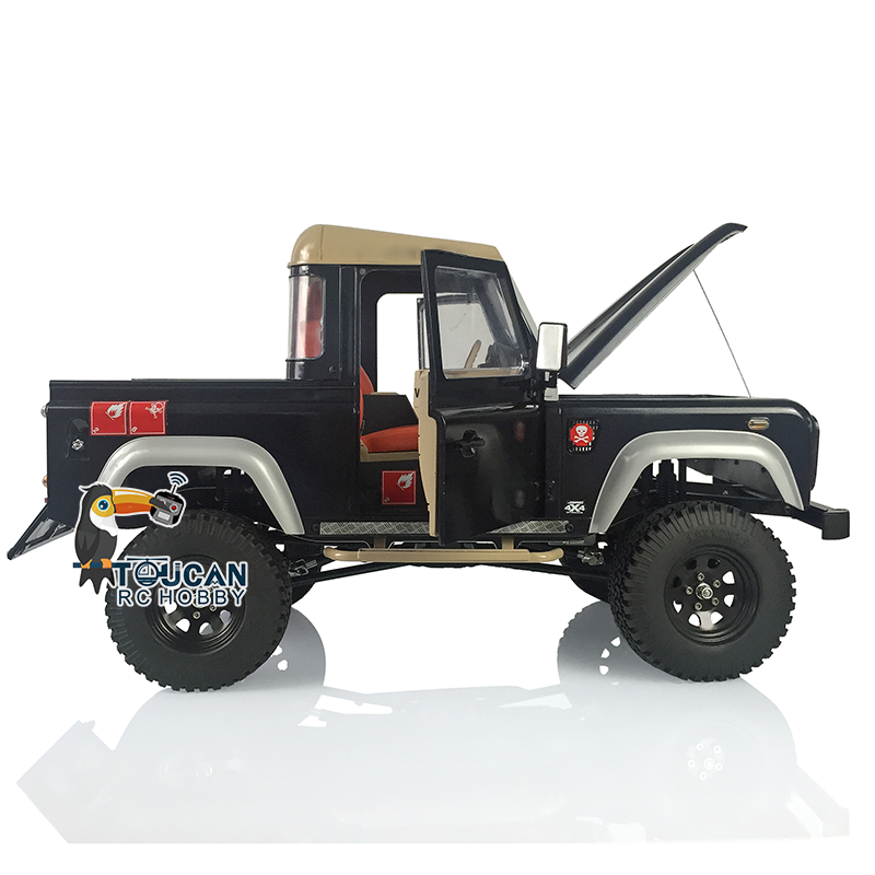 1/10 Scale D90 RC Rock Crawler Car - 4WD Off-Road Remote Control Truck with Metal Chassis, ESC, Servo Motor, LED Lights & Sound System - Perfect for Trail Crawling and Backyard Rock Climbing Adventures