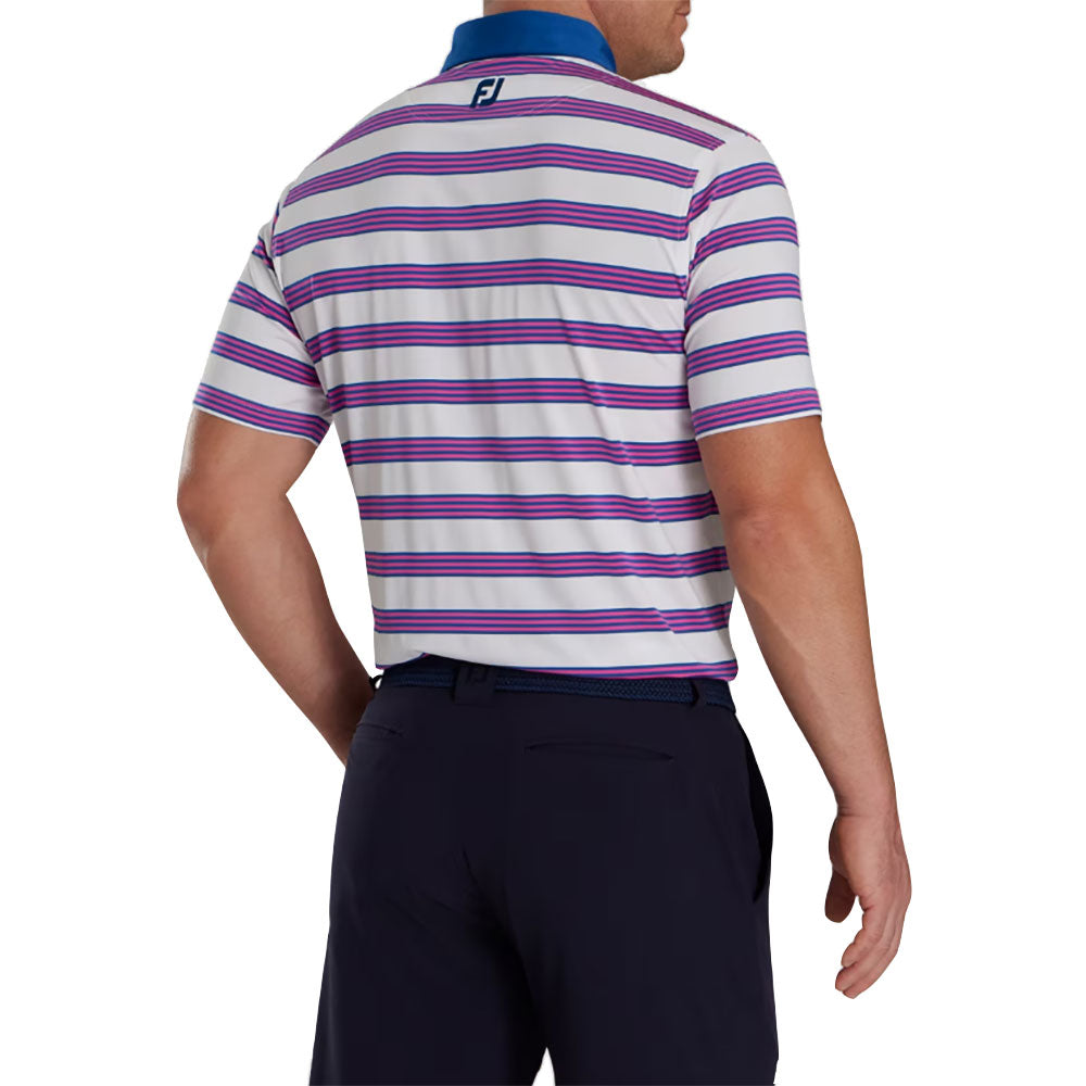 FootJoy Bold Stripe Men's Golf Polo Shirt - Moisture-Wicking Performance Fabric for Comfort on the Golf Course