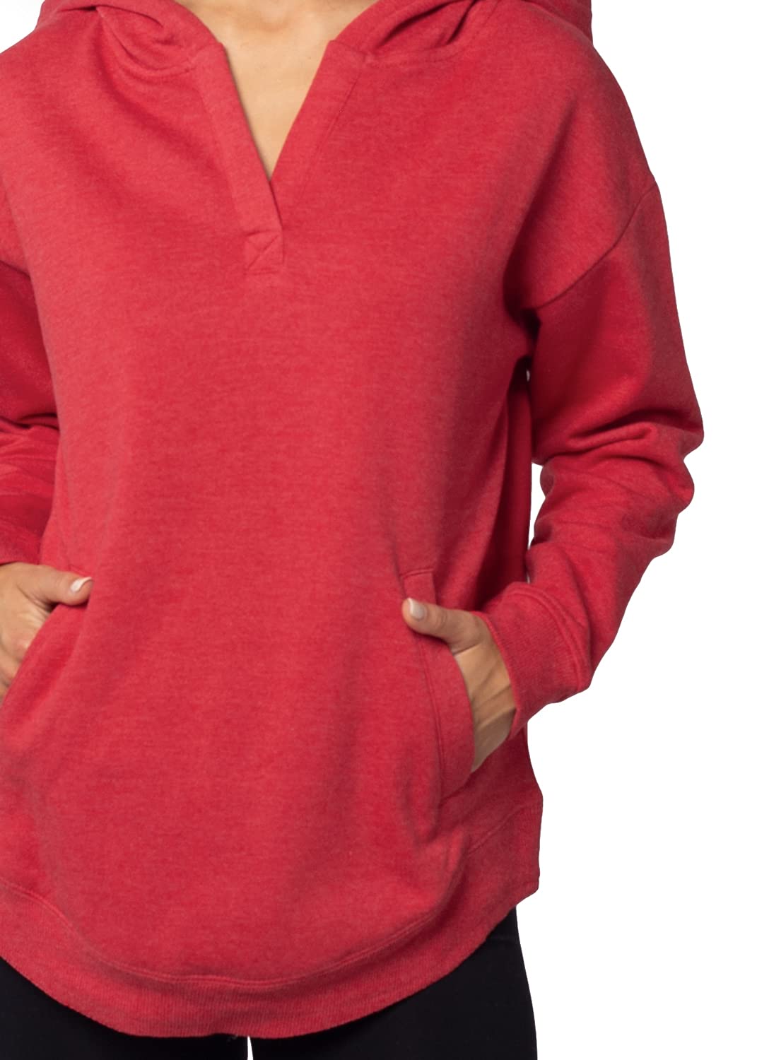 Chicka-D Women's Cozy Fleece Hoodie for Work from Home & Lounge | Soft Pullover Sweatshirt for Remote Work, Relaxing & Casual Wear
