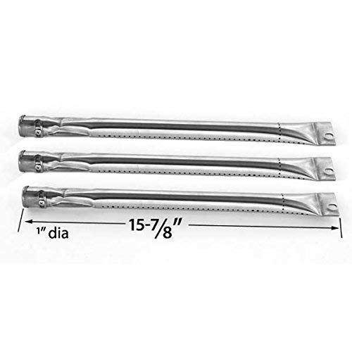 Charmglow 810-7600-S 3-Burner Gas Grill Replacement Kit - Stainless Steel Burners & Heat Plates for Outdoor BBQ, Camping, Backyard Cooking