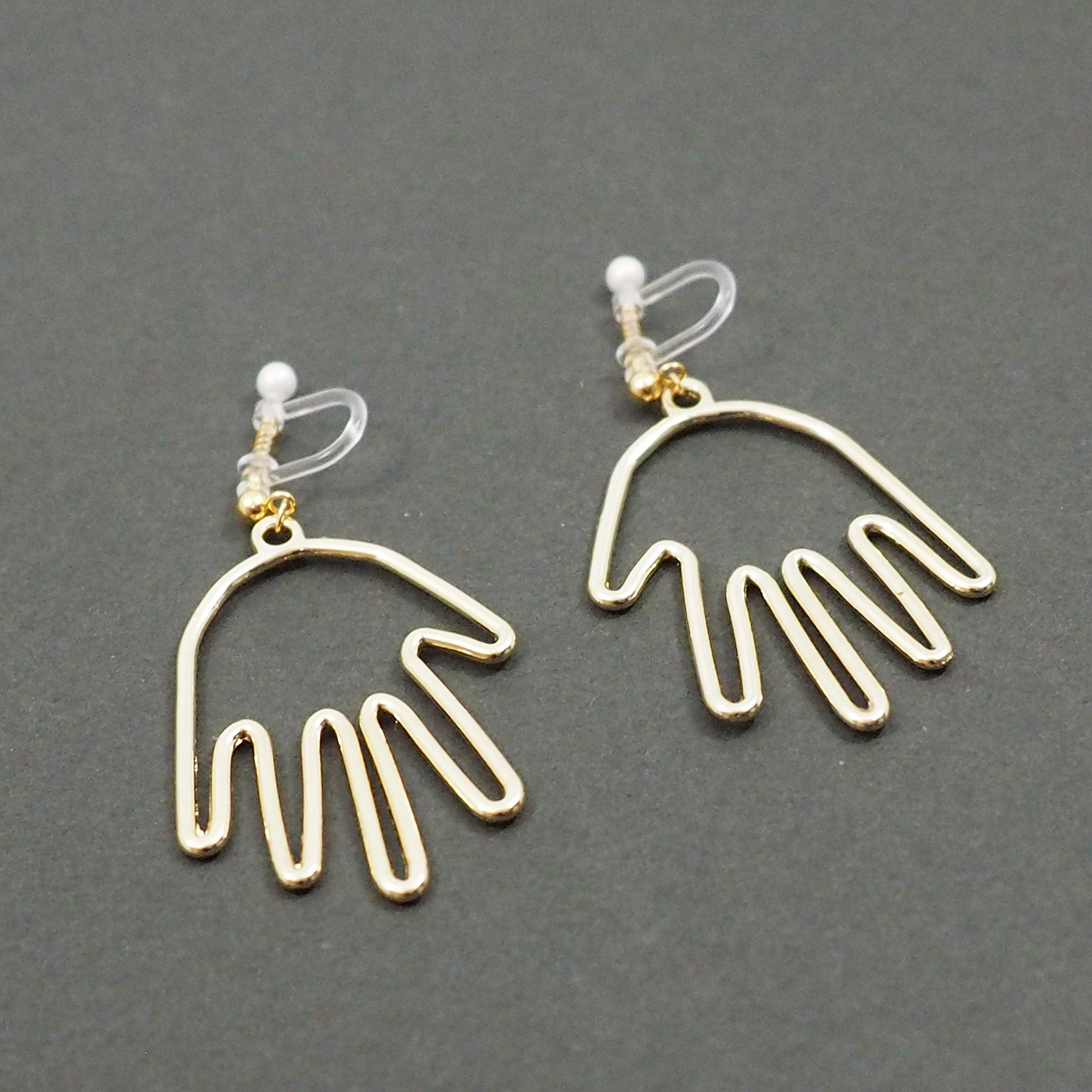Clip On Hoop Earrings for Women - Non-Pierced Gold & Silver Chunky Dangle Earrings in Black, Red, Blue, Green, White - Star & Heart Designs - Comfortable Coil Clip Ons - Perfect for Parties, Weddings & Everyday Wear