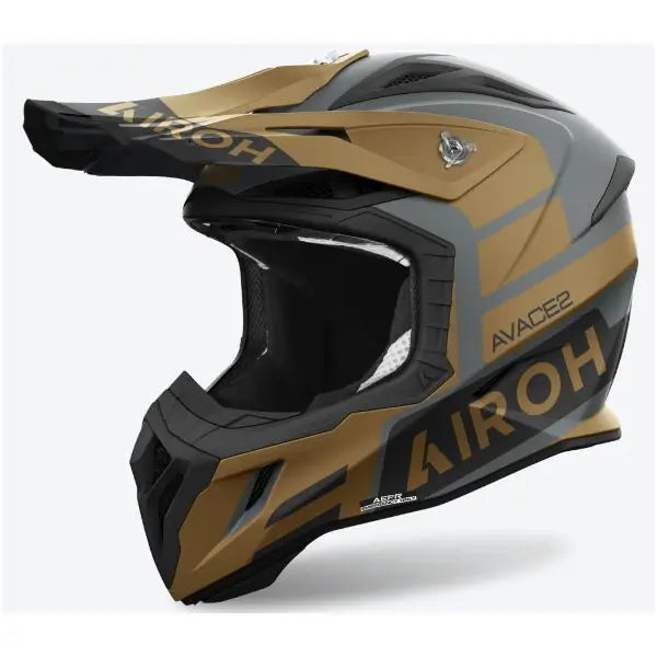 Airoh Aviator Ace 2 Sake Matt Gold Motorcycle Helmet - Lightweight DOT Certified Full Face Helmet for Men & Women - Perfect for Street Biking, Cruising & Commuting