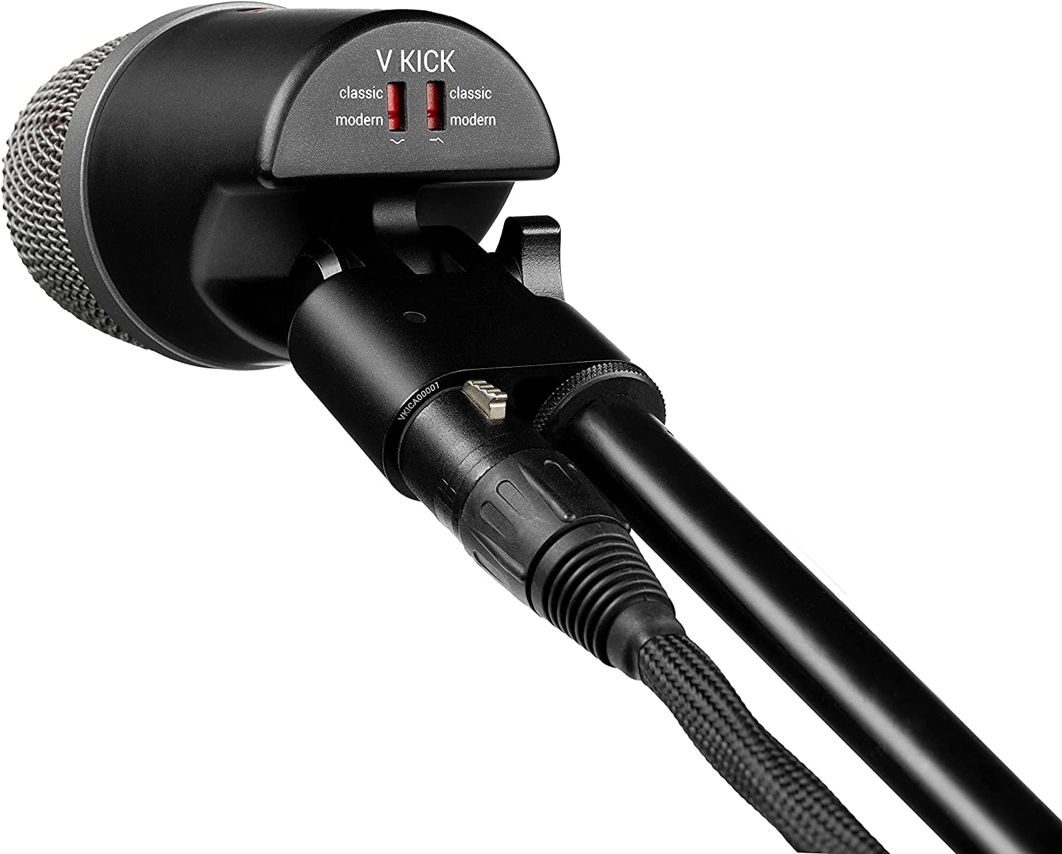 Briskdrop Electronics - V Kick Drum Supercardioid Dynamic Microphone Bundle with 2 XLR Cables & 10 Cable Ties | Professional Live Performance & Studio Recording for Drummers & Musicians