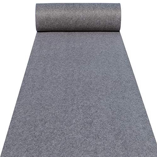 Gray Wedding Aisle Runner Carpet - 79 Inch Wide x 66 Feet Long for Step and Repeat Display, Ceremony Decor, Indoor/Outdoor Events - Perfect for Wedding Aisle, Photo Backdrops & Party Decorations