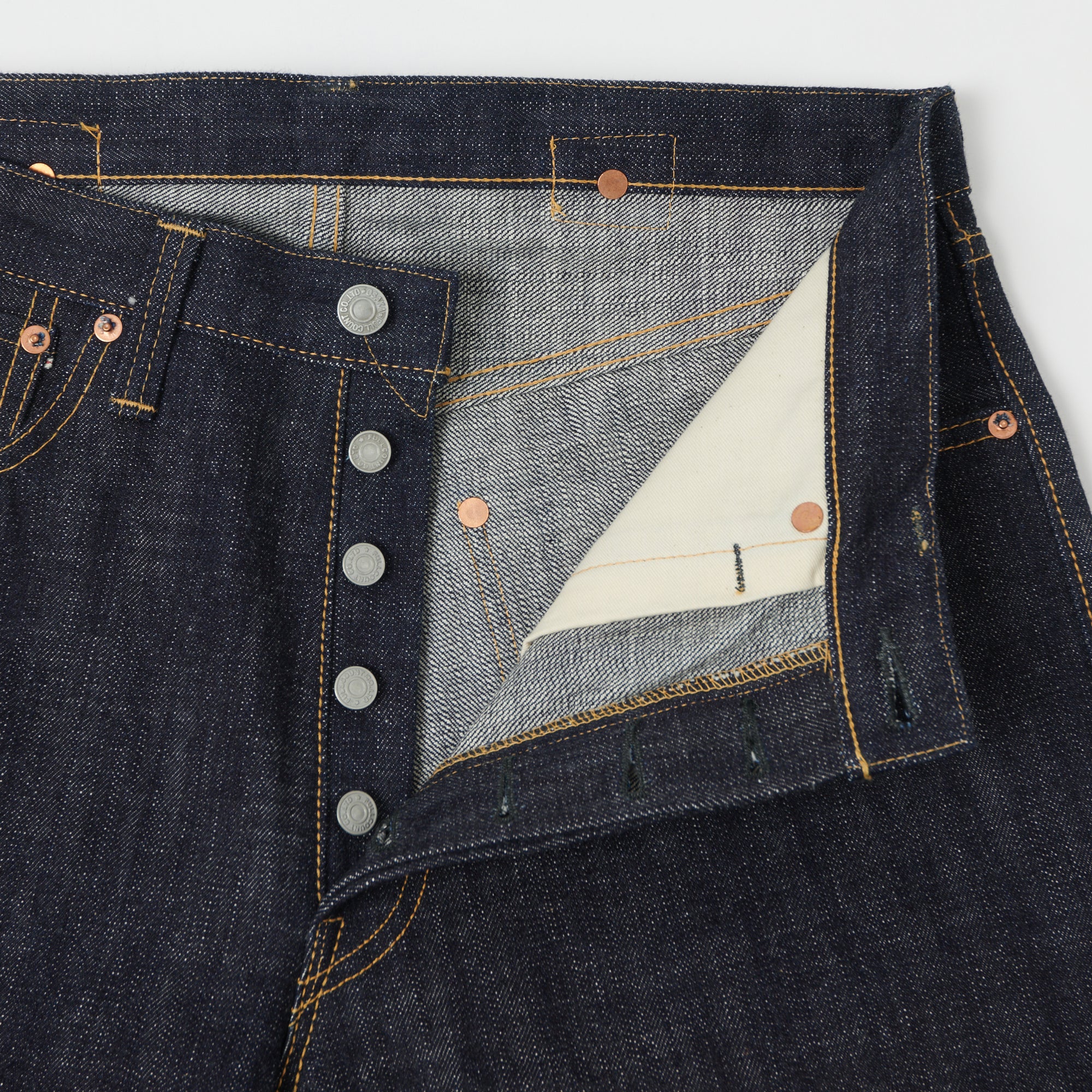 Full Count 1101XXEX 15.5oz Raw Denim Jeans - Loose Straight Fit for Men | Premium Selvedge Jeans for Casual Wear & Work