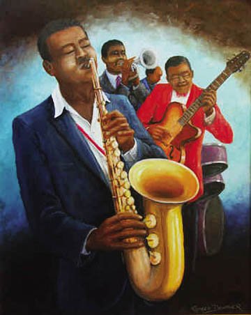 The Musicians Poster 24x36 Inches - Hot Stuff 1026-24x36-MU - Vintage Music Art Print for Home, Studio & Office Decor