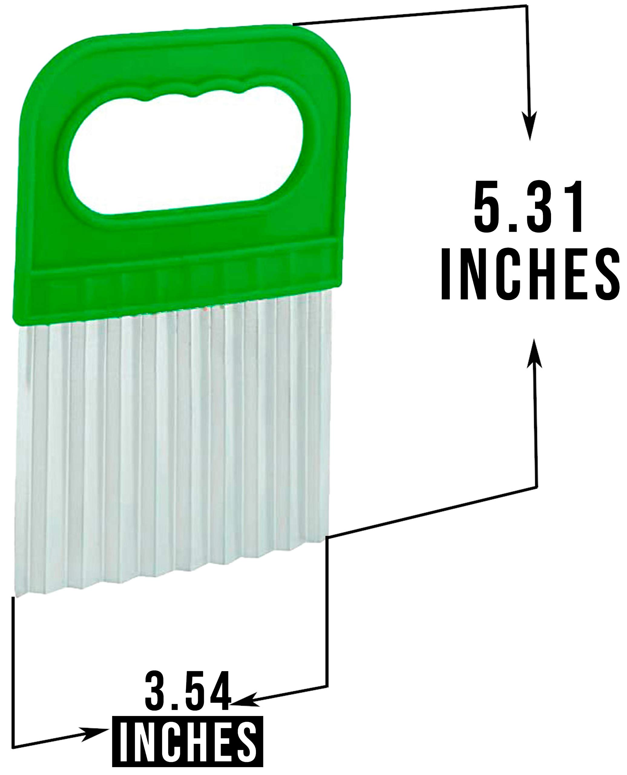 Stainless Steel Vegetable Wavy Cutter - 2 Pack Potato Chopper & Cheese Slicer - Perfect for Cucumber, Carrot & Potato Cutting - Ideal for Salad Prep, Charcuterie Boards & Party Snacks