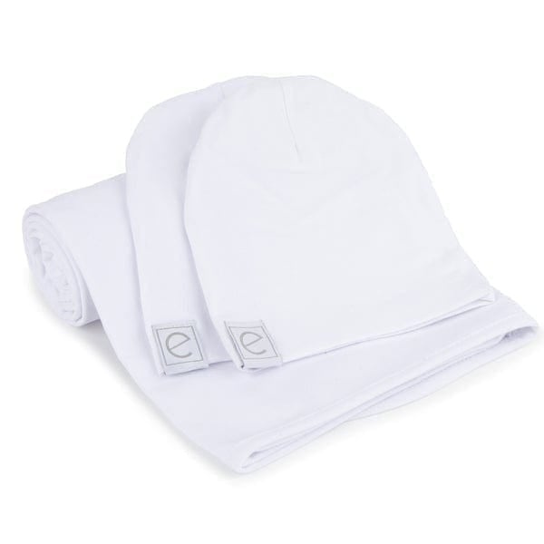Ely's&Co. Jersey Cotton Swaddle Blanket Set - Soft & Breathable Baby Swaddles for Newborns - Perfect for Sleeping, Nursing & Swaddling - 3 Pack (Blue, Pink, White)