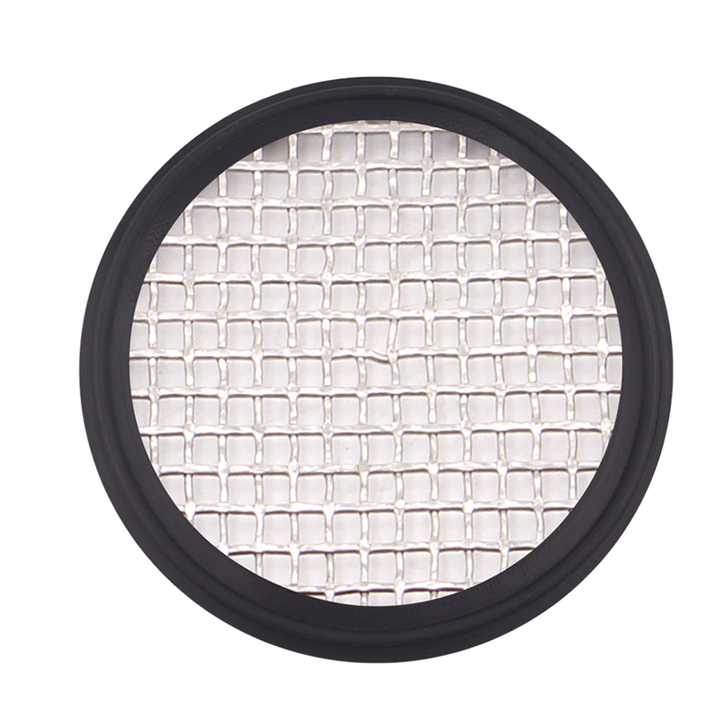 DERNORD 3 Inch Sanitary Gasket FKM with Stainless Steel Screen - Tri Clamp Clover Style (10 Mesh) for Brewing, Dairy, and Pharmaceutical Applications