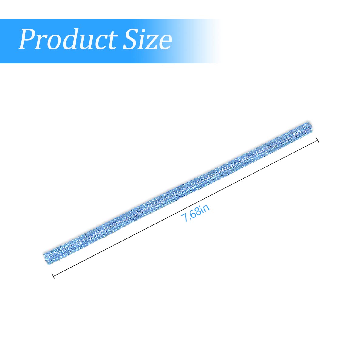 10 PCS Rhinestone Car Air Vent Trim - Bling AC Vent Outlet Decoration Strip, Universal Bendable Interior Accessories for Most Vehicles (Blue) | Upgrade Your Car Interior Style & Add Sparkle to Your Ride