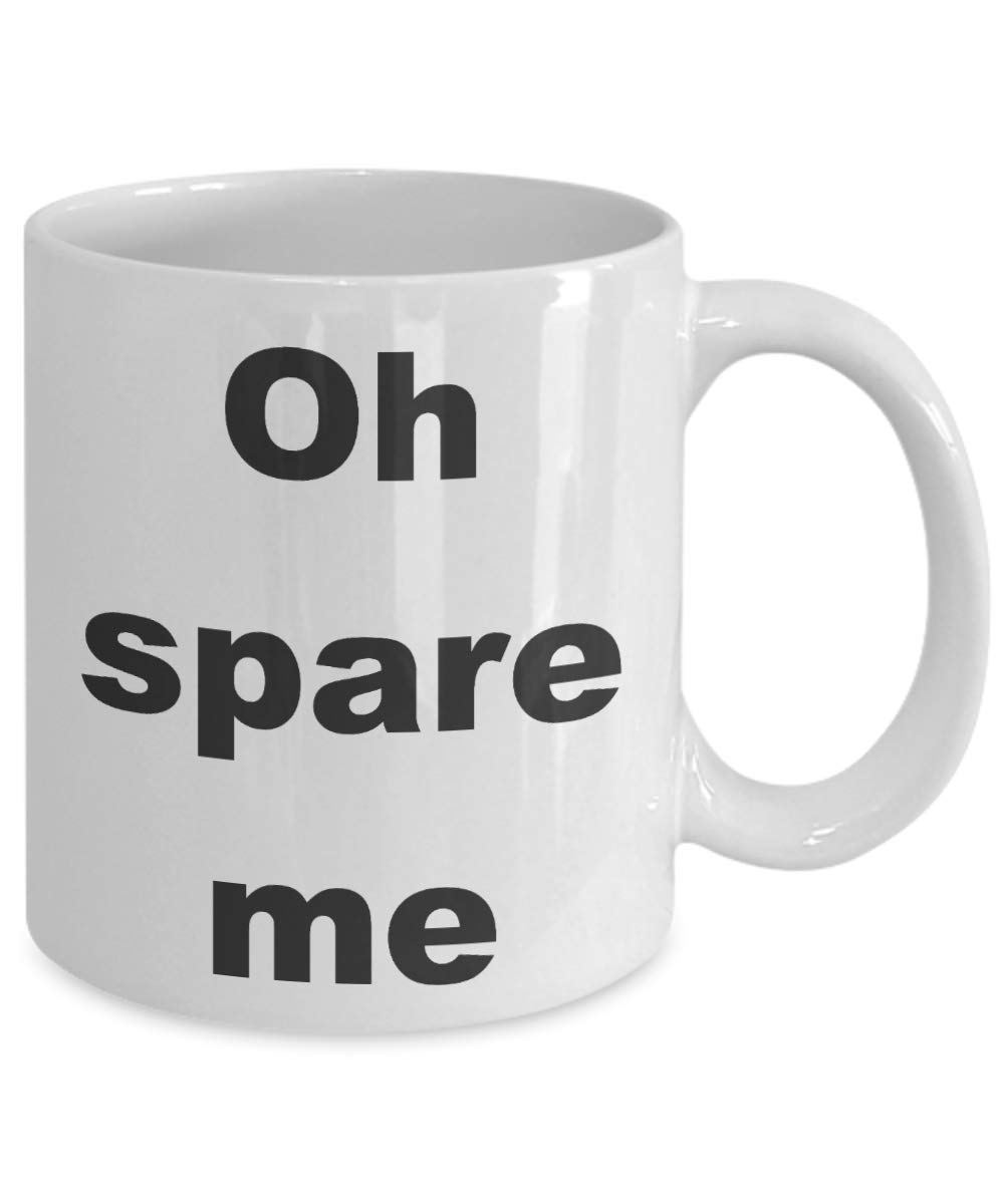 Bowling Addict Coffee Mug - 'Oh Spare Me' Funny 11 oz White Ceramic Cup - Perfect for Bowling Enthusiasts & Coffee Lovers at Home or Office