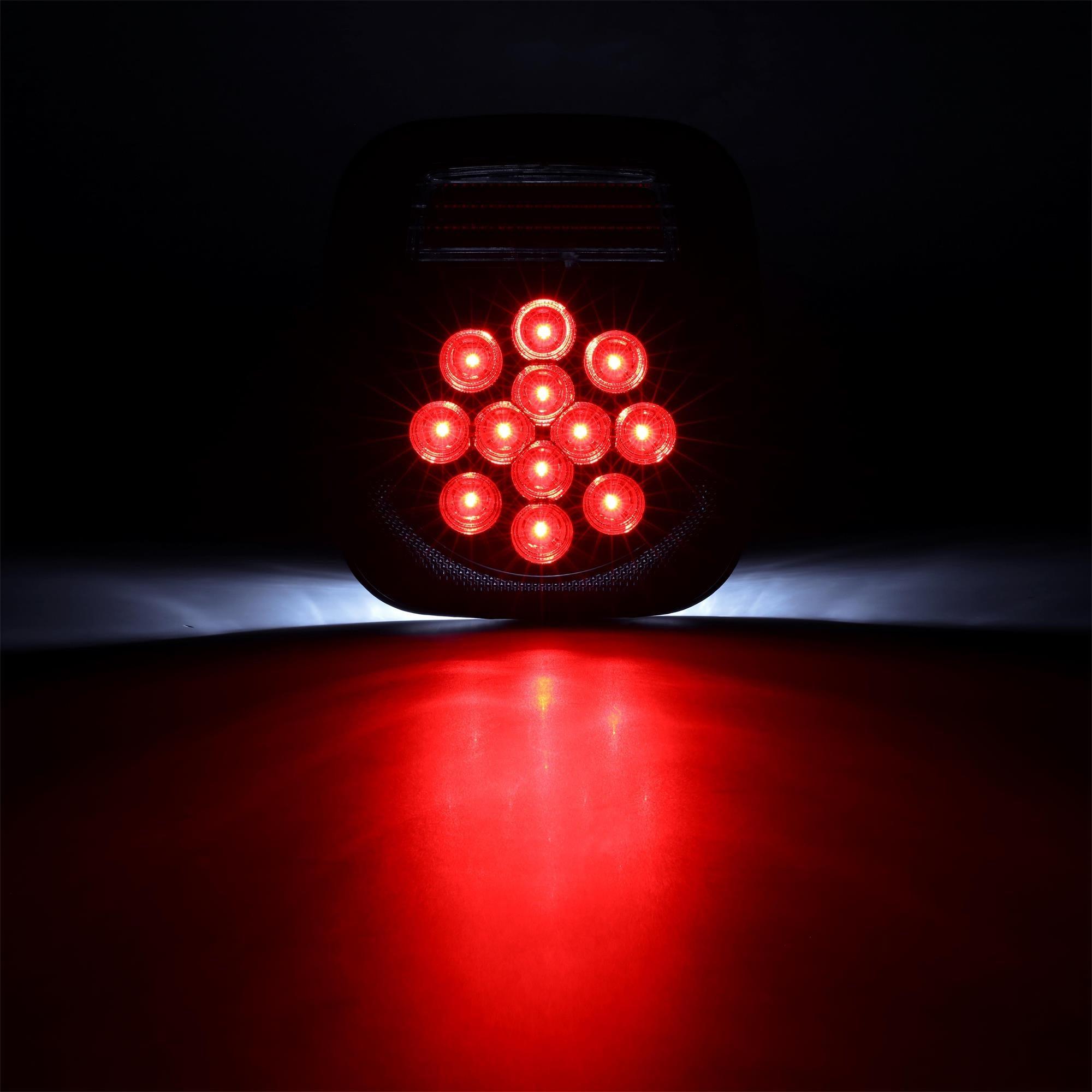 2-Piece Universal Smoked Black 39-LED Tail Light Kit for Jeep Wrangler YJ TJ CJ, Truck, Trailer, Van & Boat - Waterproof & Durable for Off-Road Adventures, Night Driving & Marine Use