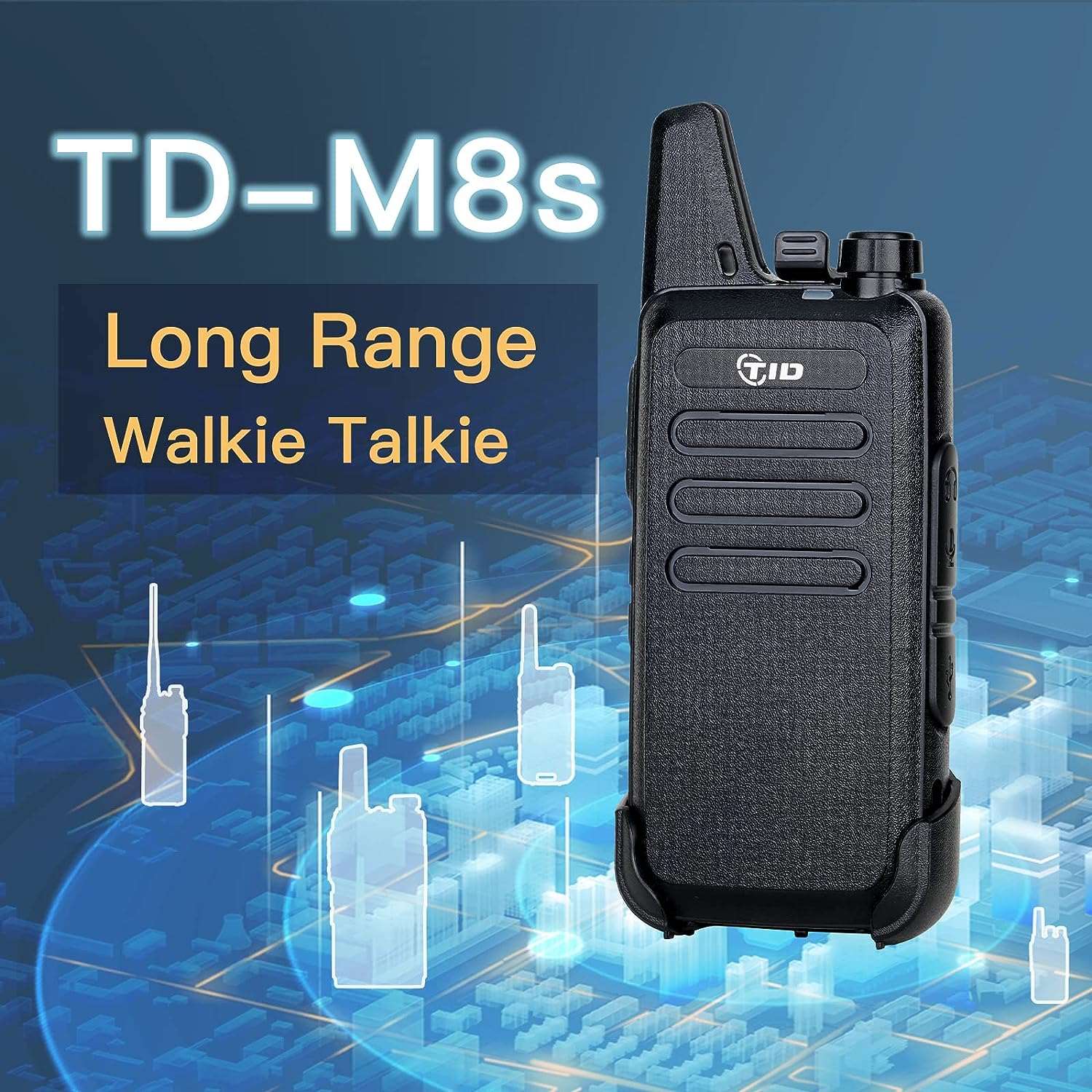 TD M8s 2-Way Radios Walkie Talkies - 10 Pack/20 Pack with VOX Handsfree Function - Long Range Communication for Outdoor Adventures, Construction Sites & Emergency Preparedness