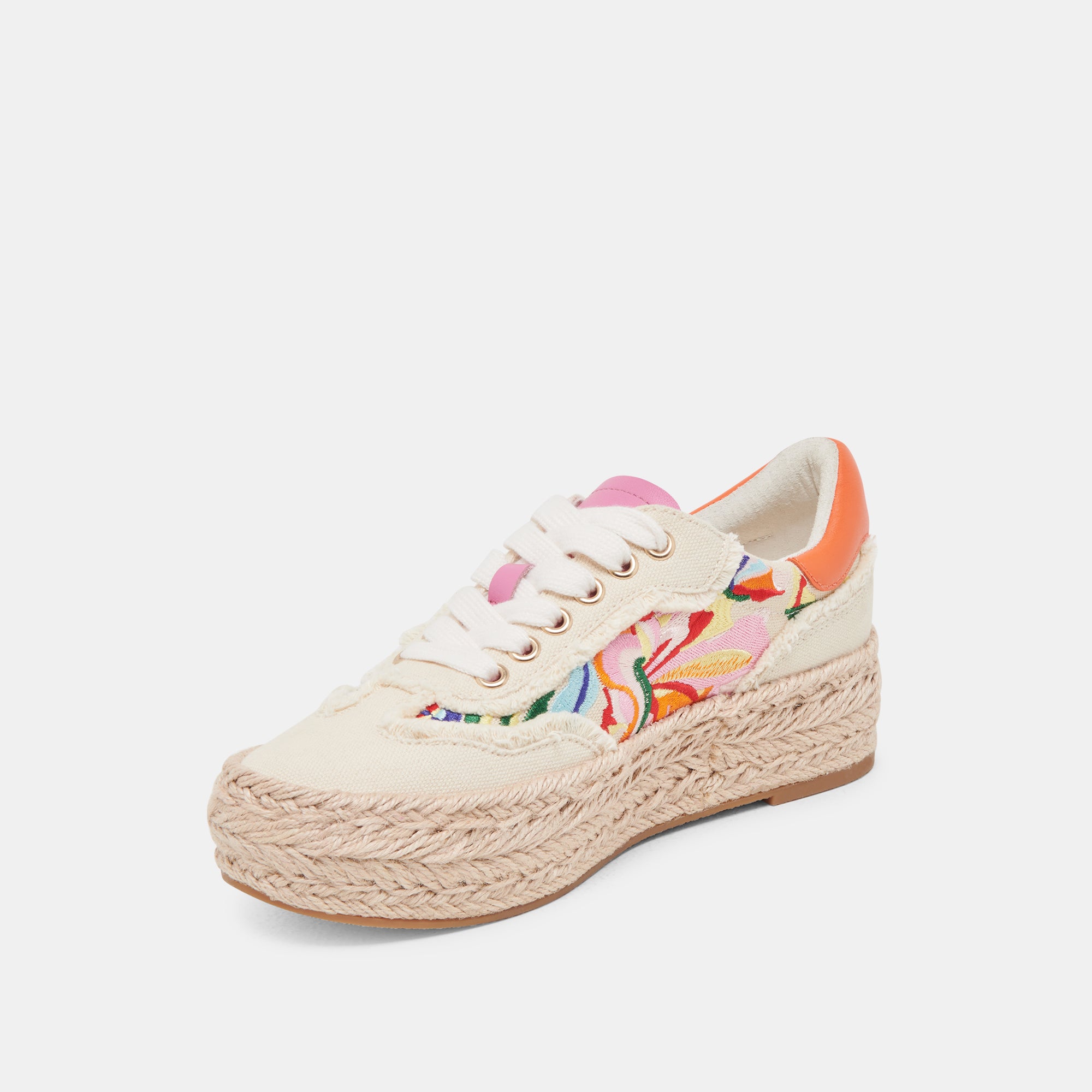 FREDY Floral Multi-Color Canvas Sneakers - Women's Casual Walking Shoes for Spring & Summer Outdoor Activities