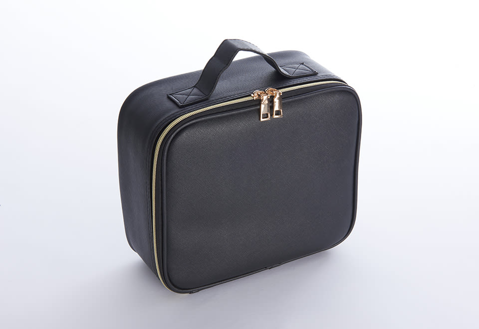 IGIA Travel Makeup Case with Mirror - Portable Cosmetic Organizer for Women, Perfect for Travel, Gym & On-the-Go Beauty Essentials