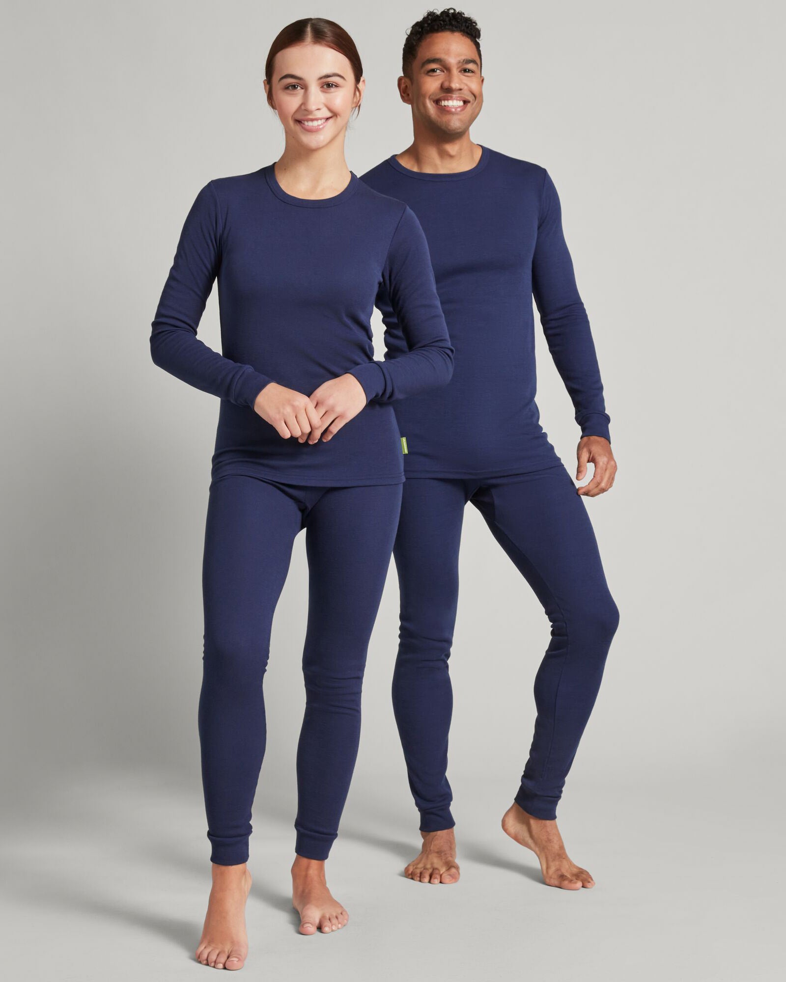 KMDCore Polypro Thermal Long John Pants for Men & Women - Navy Blue - Cold Weather Base Layer for Skiing, Hiking & Outdoor Activities