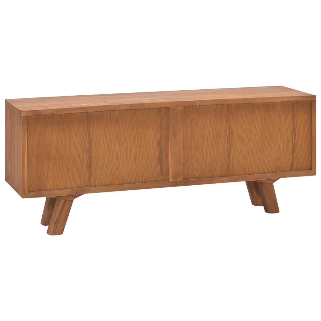 Mid-Century Modern TV Stand with 1 Shelf & 3 Drawers - Rustic Brown Wood Entertainment Center for Living Room | Perfect for 55-75 Inch TVs, Home Theater Setup & Living Room Organization