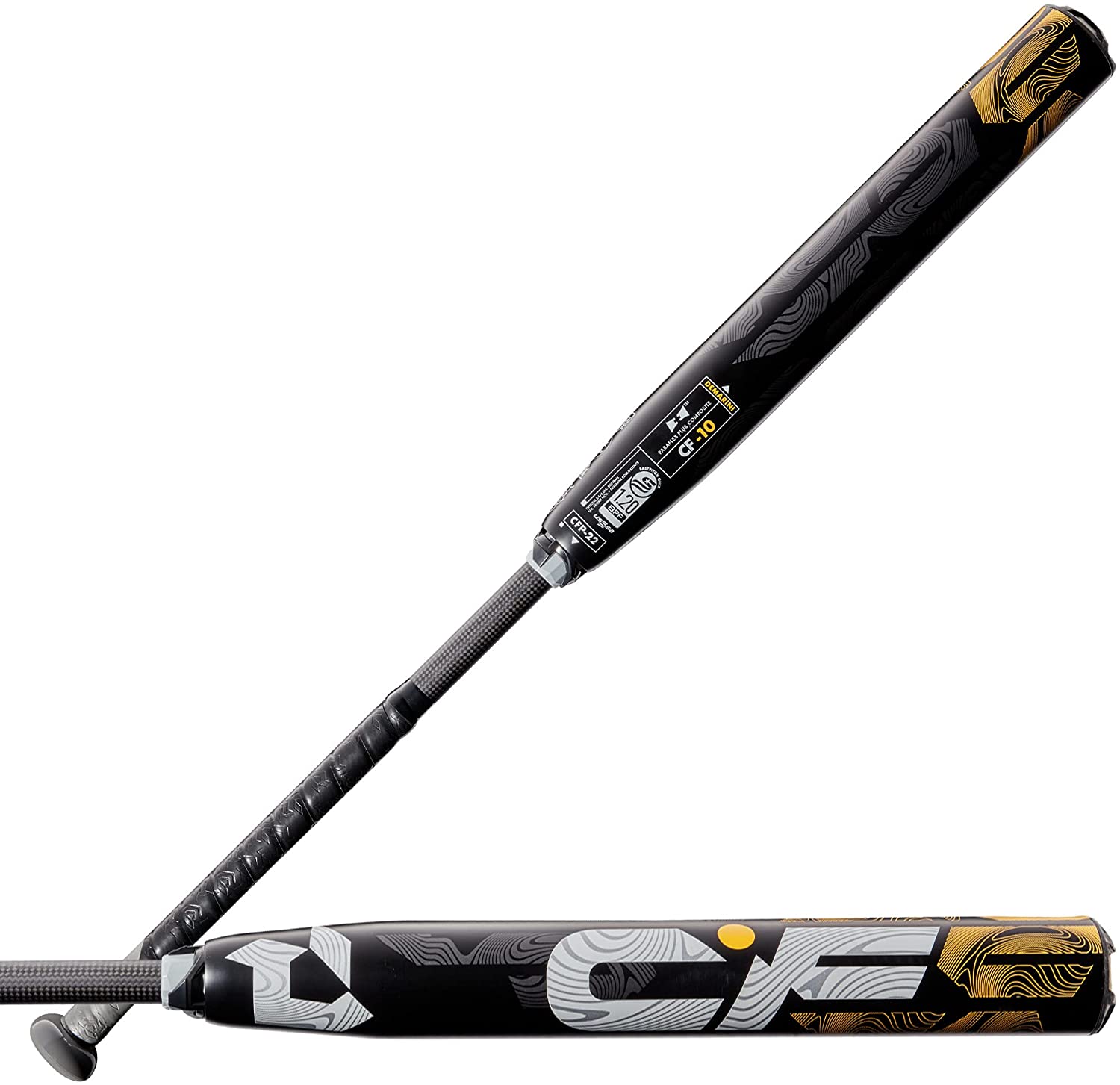 2022 DeMarini CF Fastpitch Softball Bat - Composite Black/Gold Design for Competitive Play | Perfect for Tournament Games & Practice Sessions