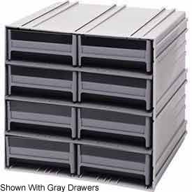 Quantum QIC-83RD 8-Drawer Interlocking Gray Storage Cabinet - 11.38
