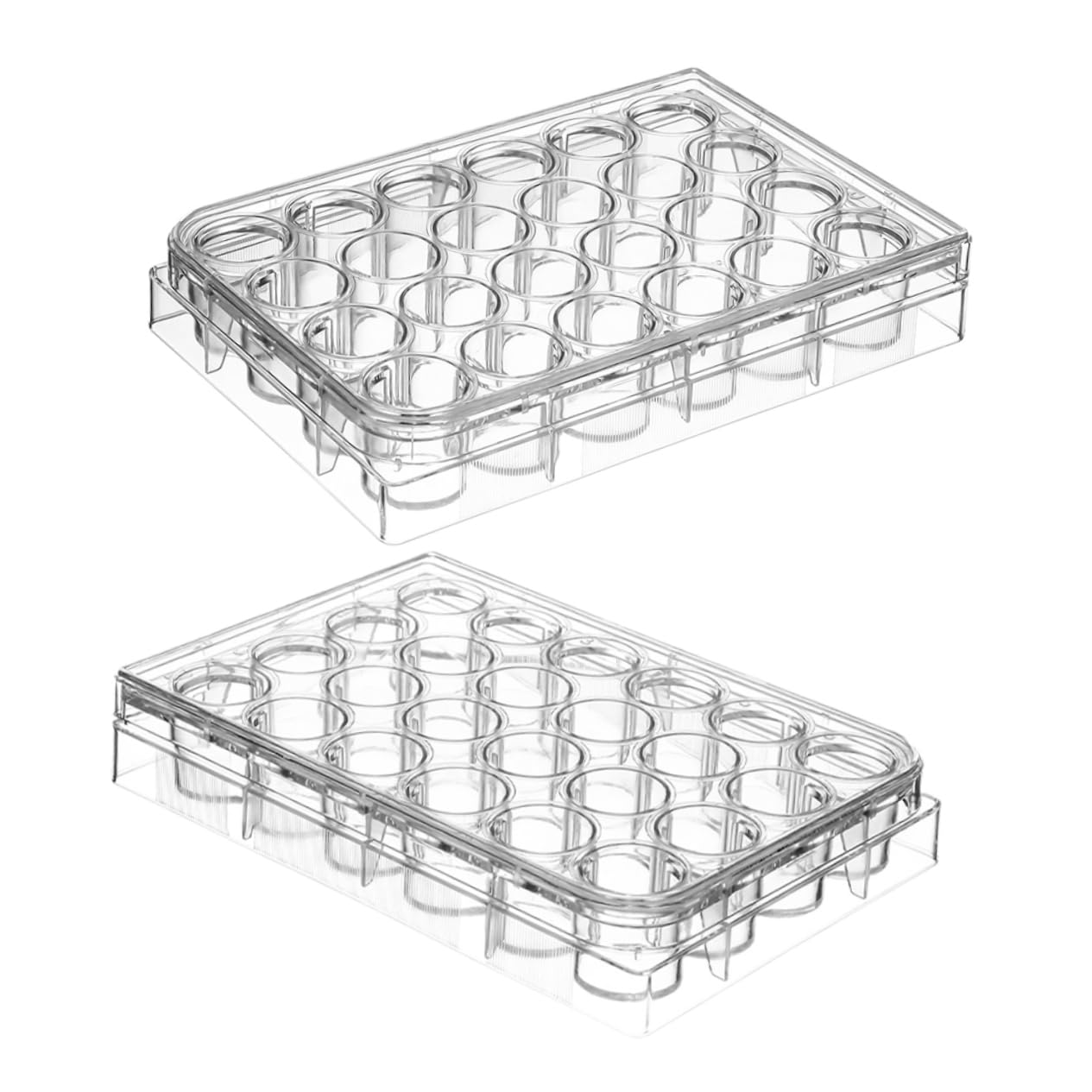 4Pcs Polystyrene Petri Dishes - Lab Cell Culture Plates for Microbiology & Chemistry Experiments