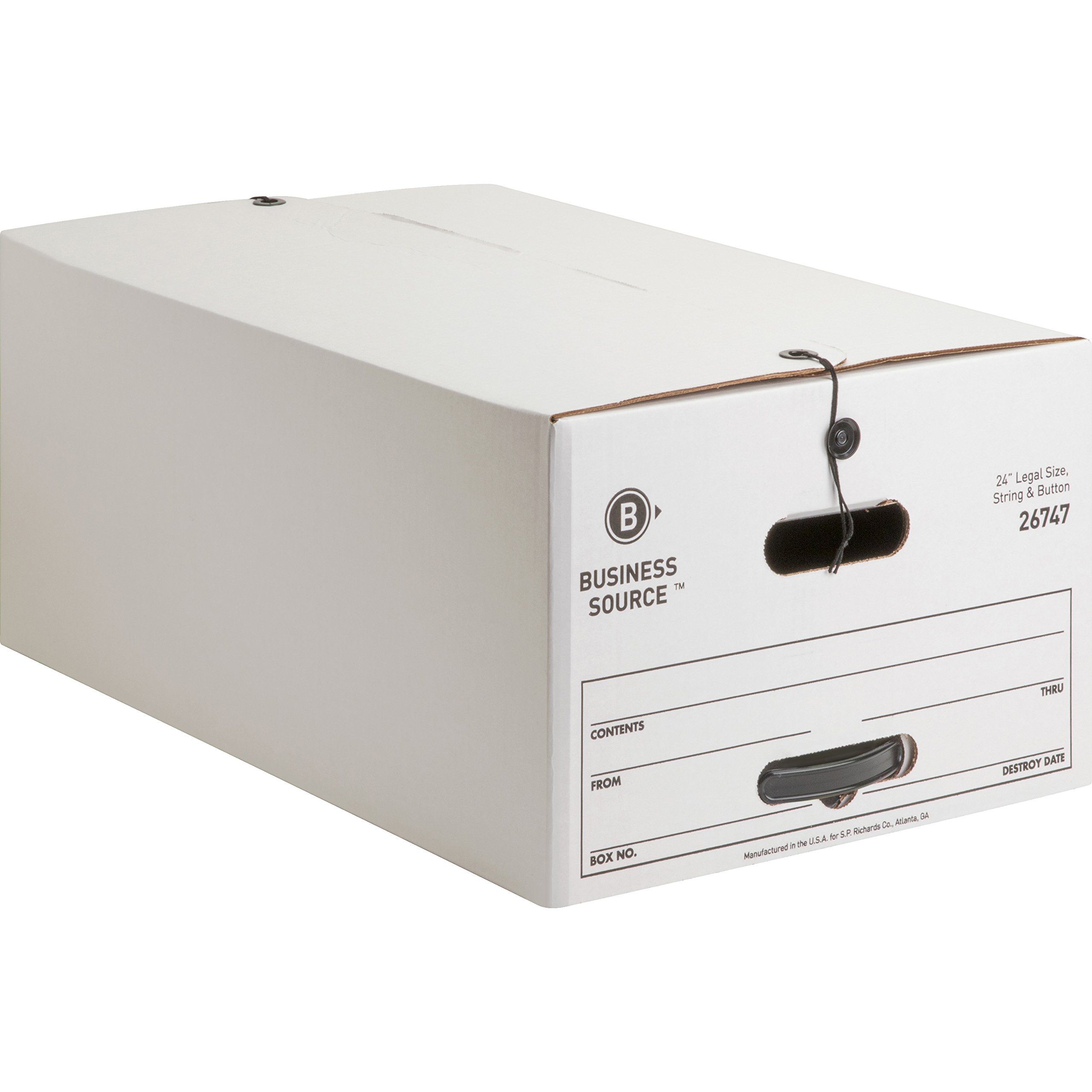 Business Source Medium Duty Legal-Size Storage Box - Organize Files, Documents & Office Supplies for Home or Office Use