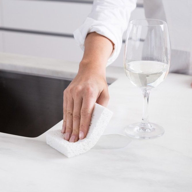 BARKLY BASICS All White Cellulose Kitchen Sponges (3 Pack) - Non-Scratch Cleaning Sponges for Dishes, Countertops & Stainless Steel - Eco-Friendly & Absorbent Sponges for Kitchen Cleaning