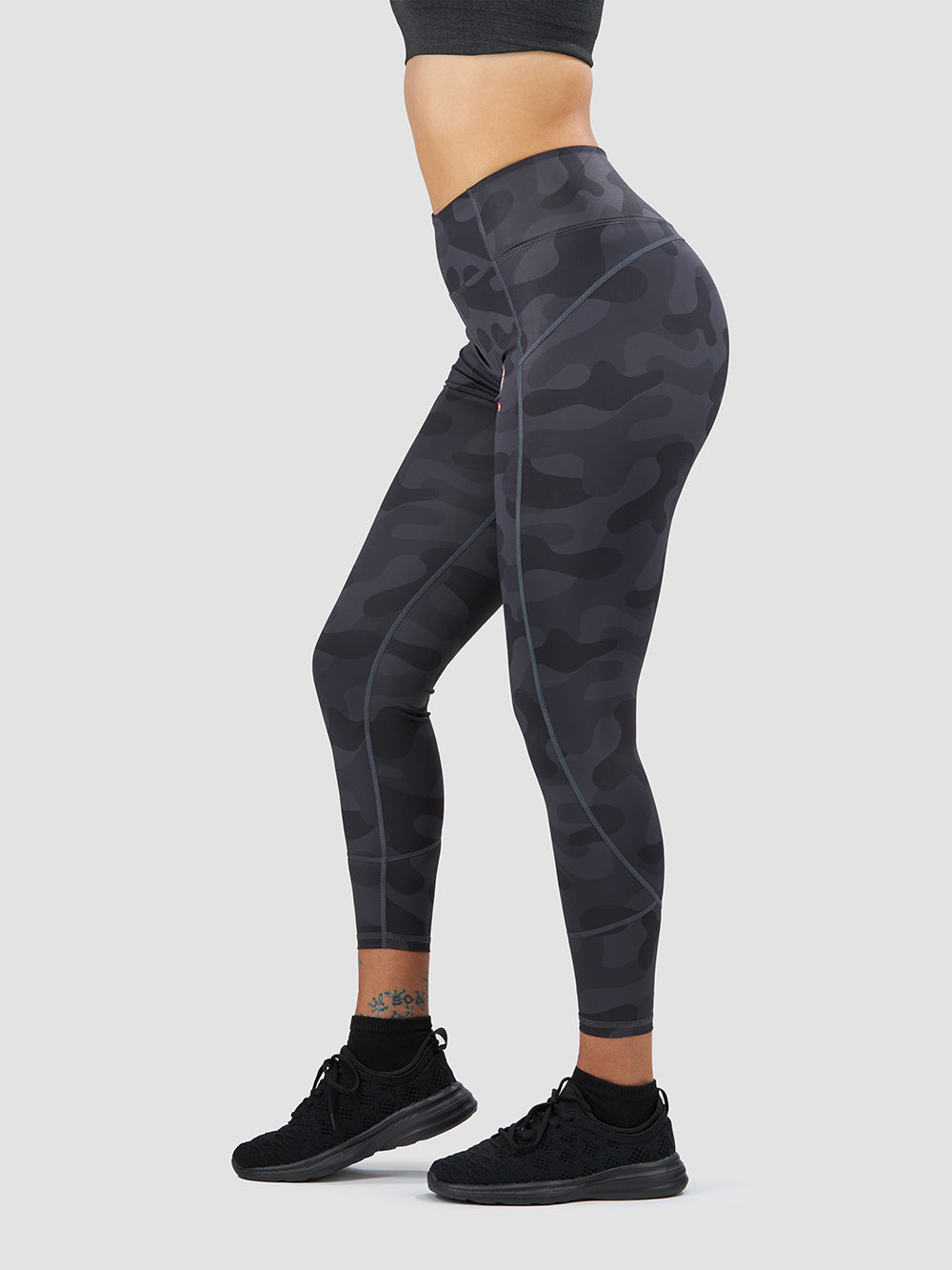 High-Waisted Power Leggings with Camo Print - Women's Workout Leggings for Yoga, Running & Gym - Comfortable & Stretchy Fitness Tights