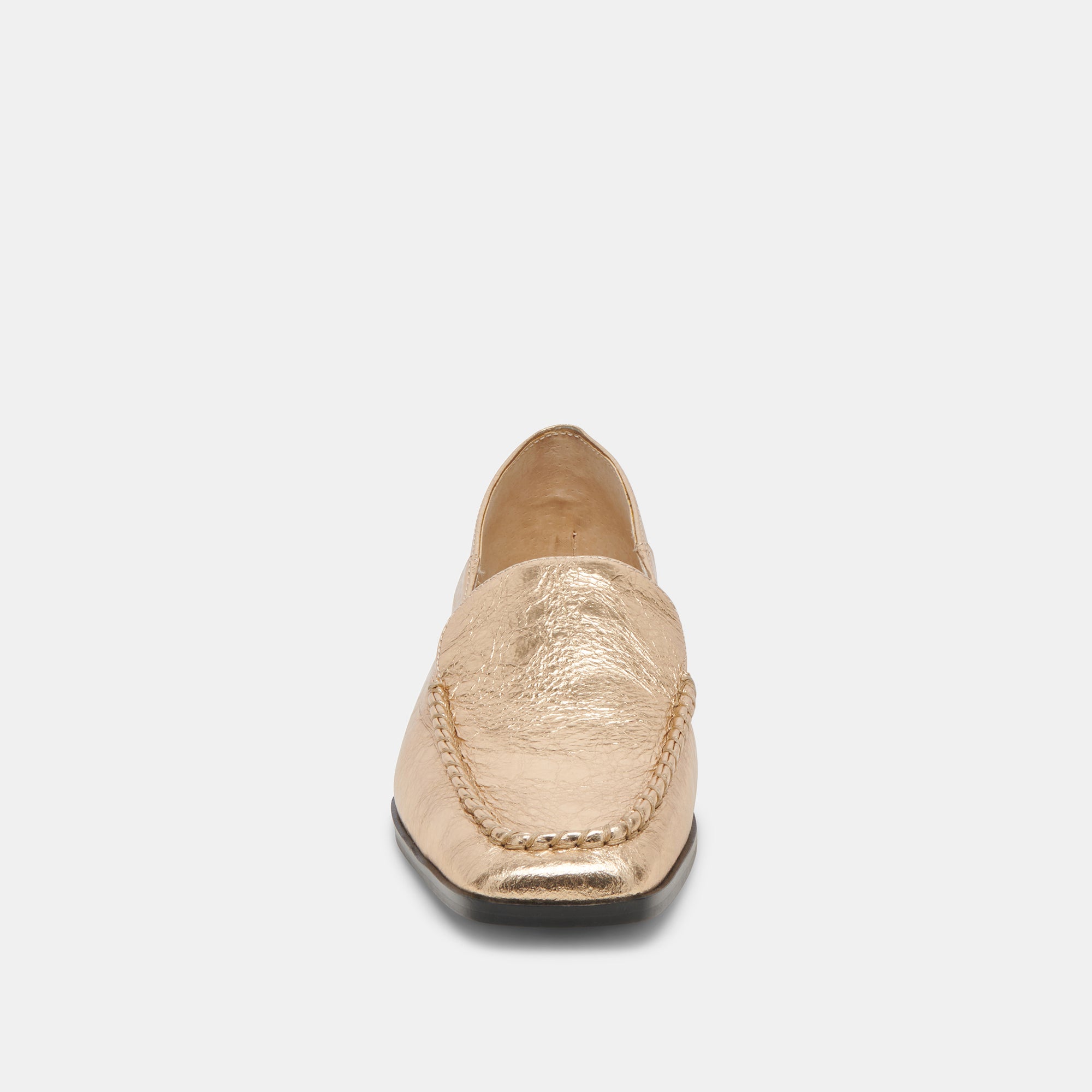 BENY FLATS GOLD DISTRESSED LEATHER Women's Comfortable Slip-On Shoes - Perfect for Casual Wear, Office & Travel
