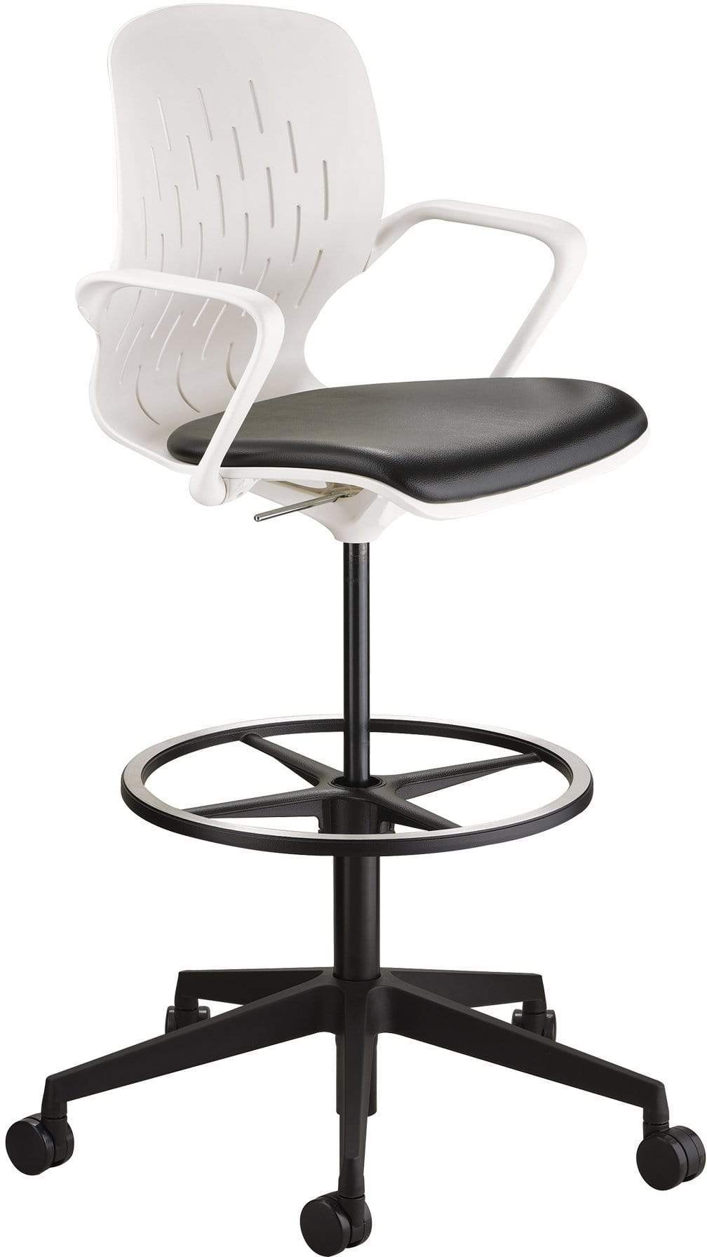 Safco 7014 Shell Extended Height Adjustable Office Chair - Ergonomic Design for Comfortable Seating in Home & Office Workspaces
