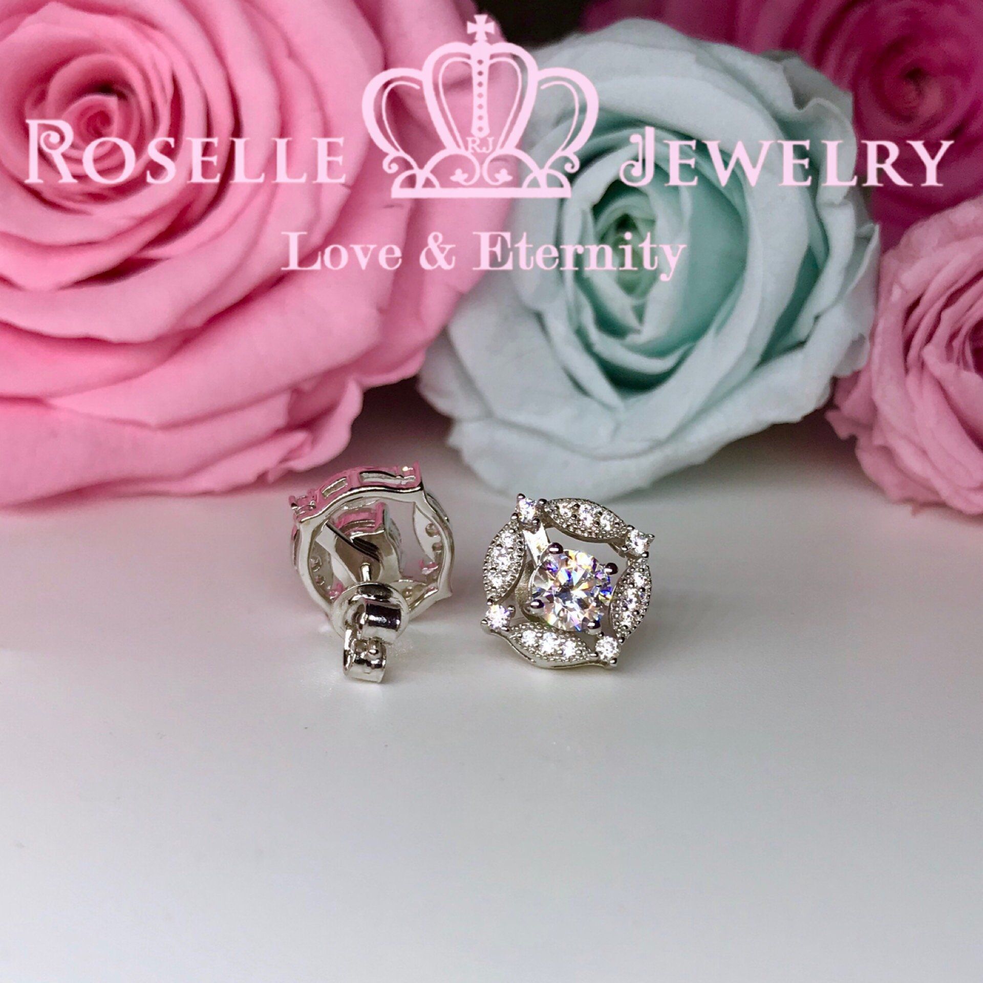 Detachable Floral Halo Stud Earrings for Women - Gold Plated Dainty Flower Earrings - Perfect for Weddings, Parties & Everyday Wear | RR6