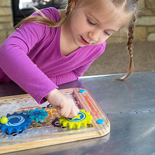 Fat Brain Toys Go Go Gears! - Wooden Educational Size-Matching Puzzle for Toddlers & Preschoolers Ages 3+ | STEM Learning Toy for Early Childhood Development | Perfect for Classroom, Homeschool & Playroom Activities