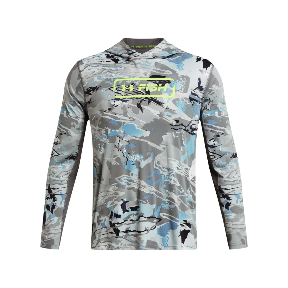 Under Armour Men's Iso-Chill Shorebreak Camo Hoodie - Lightweight Sweatshirt for Running & Gym Workouts - Moisture-Wicking & UV Protection for Outdoor Sports