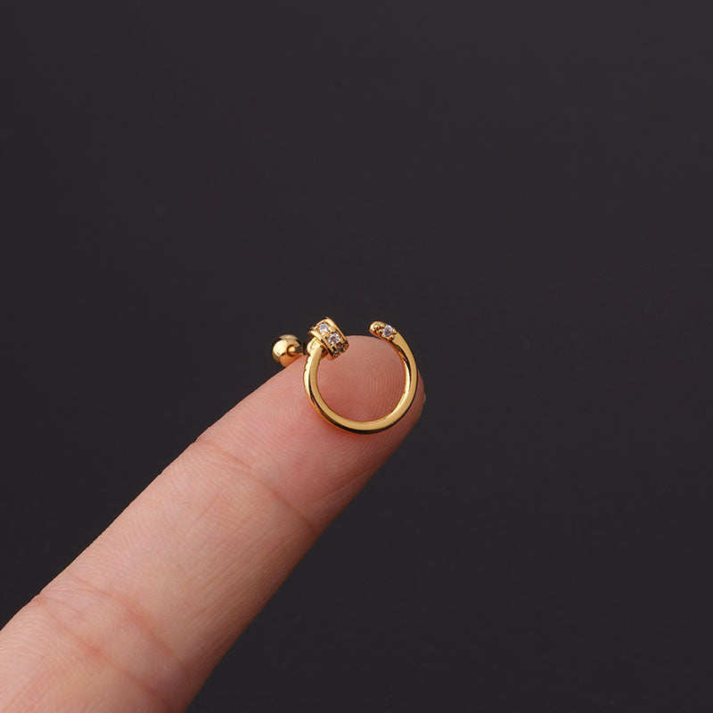 20G Cartilage Tiny Stud Earrings - Heart Shaped Cute Earrings for Women | HSPJ356 | Perfect for Daily Wear, Gifts & Special Occasions