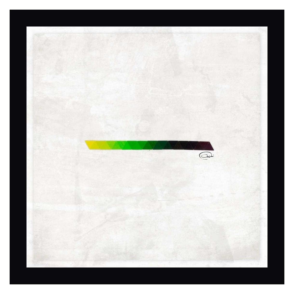 OnRei 24x24 Inch Framed Canvas Wall Art Print with Black Frame - Ready to Hang - Modern Abstract Triangle Strip Painting for Living Room, Bedroom & Office Decor
