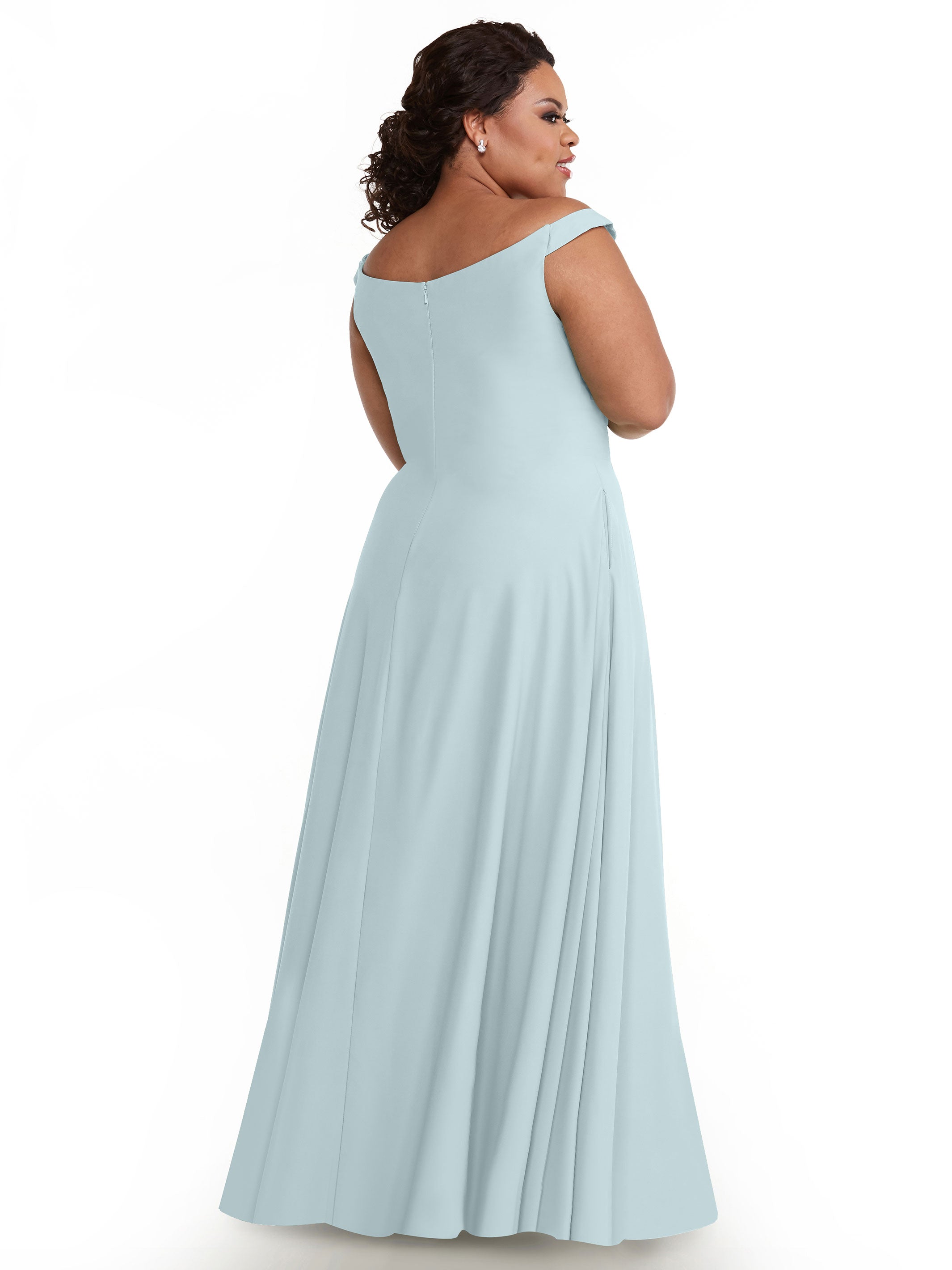 Elegant Off-the-Shoulder Stretch Chiffon A-Line Bridesmaid Dress - Perfect for Weddings, Parties & Formal Events (Style 83005)