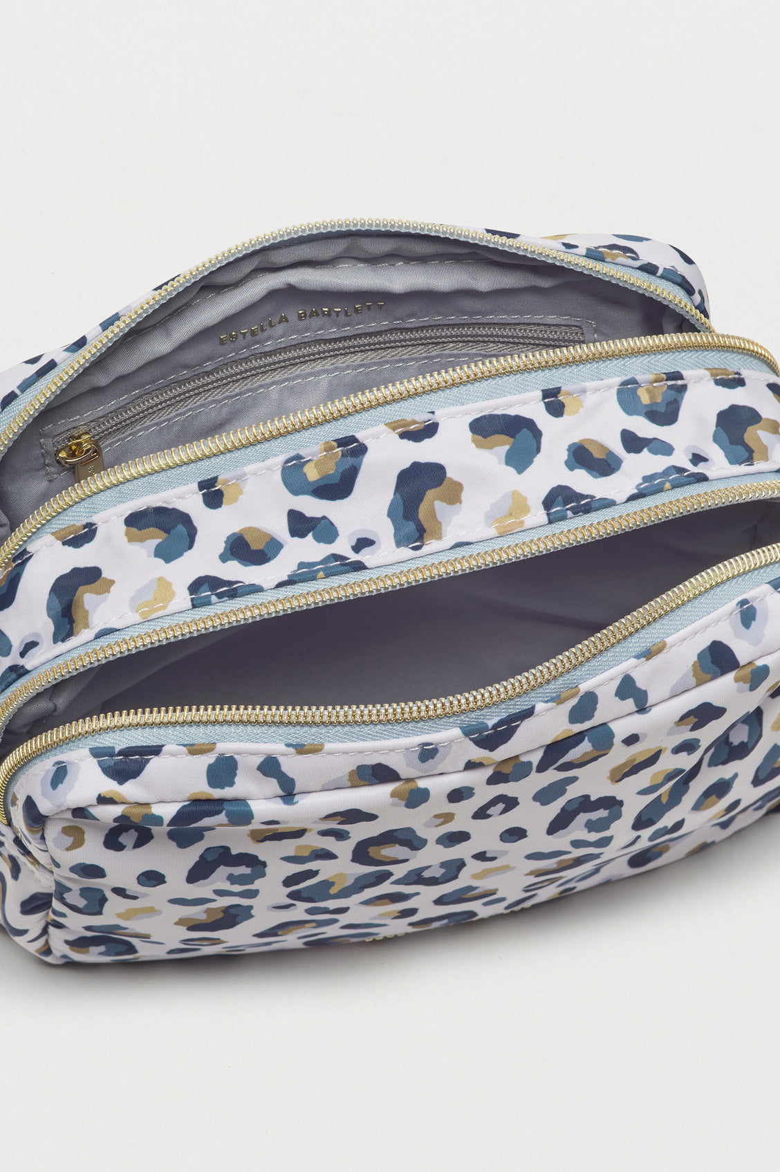Blue Leopard Print Nylon Crossbody Bag EBP4782 - Stylish & Lightweight for Travel, Shopping & Everyday Use