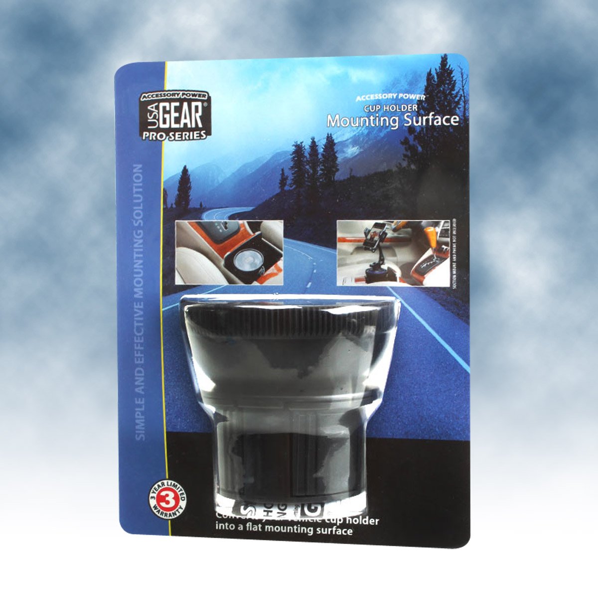 USA GEAR Cup Holder Mounting Pad - Universal 3.75