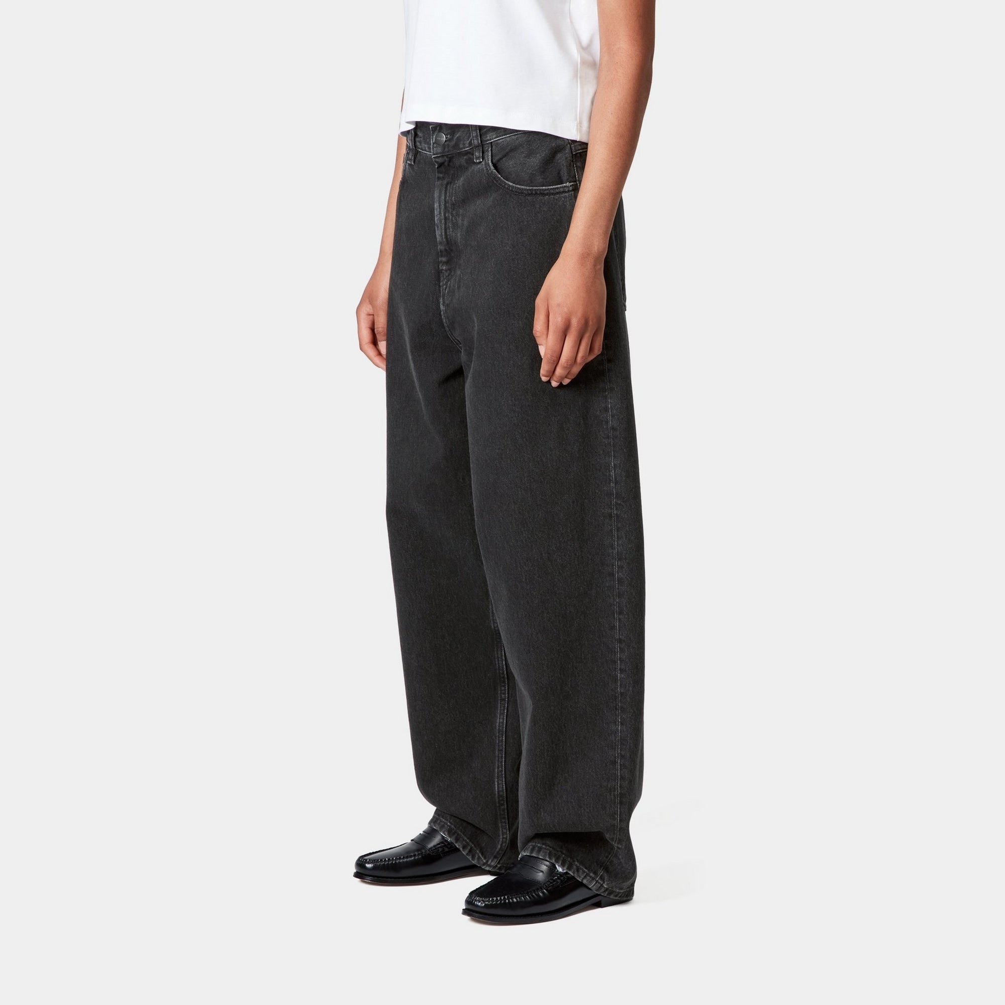Women's Brandon Pant - Black Stone Washed Stretch Denim Jeans for Casual Wear & Everyday Comfort | Perfect for Work, Outings & Relaxing