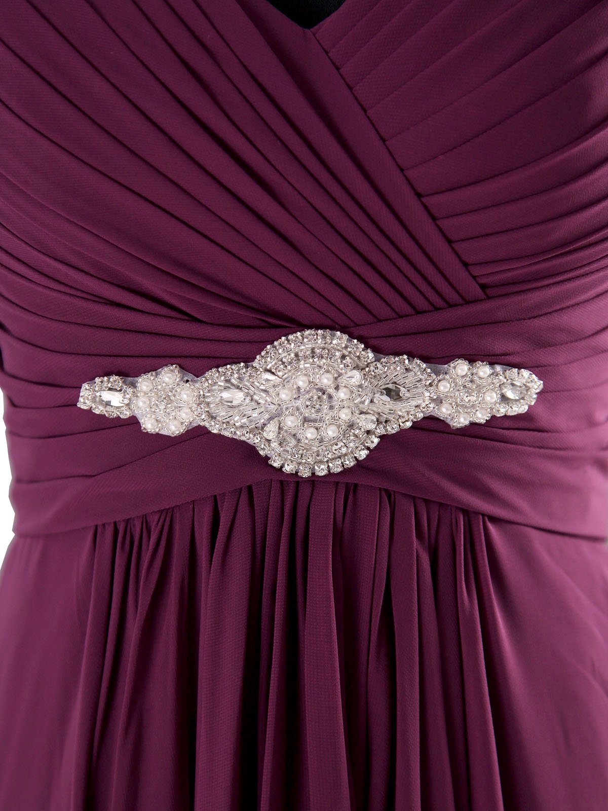 Elegant Burgundy V-Neck Short Bridesmaid Dress & Mother of The Bride Dress for Prom, Wedding, Party - Size 18