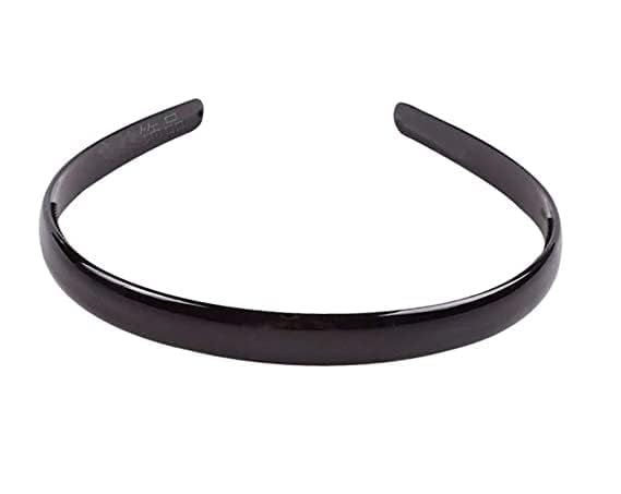 Fashion Alley 2-Pack Black & Brown Wavy Plastic Hair Combs - Shine Headbands with Teeth for Girls & Women | Perfect for Styling, Updos, and Everyday Hair Accessories