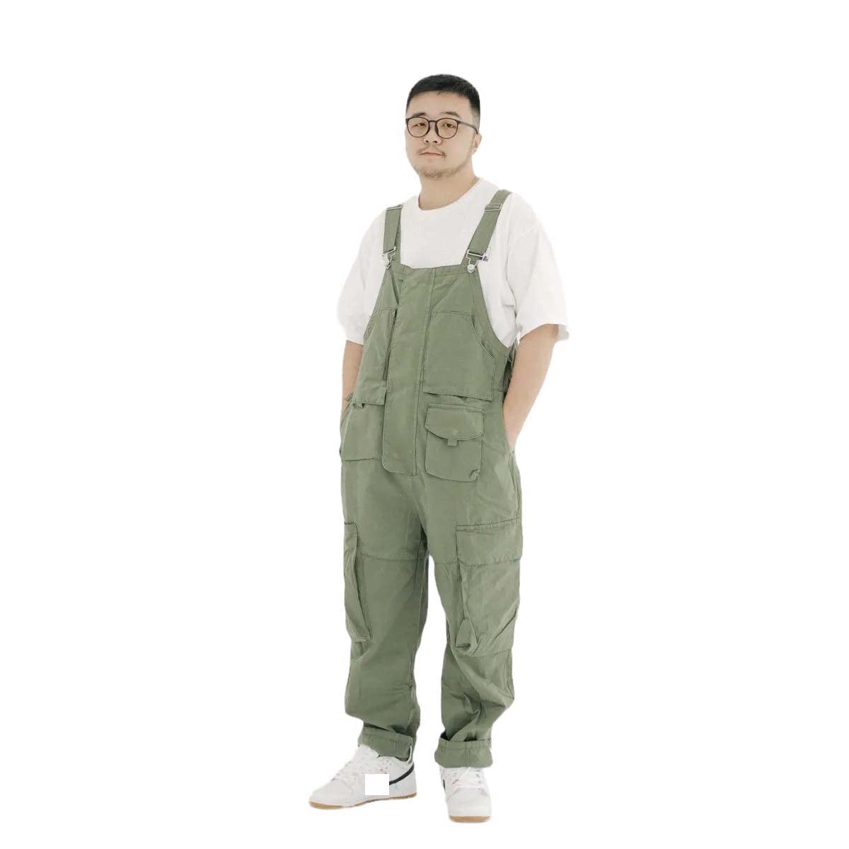 Retro American Overalls for Men - Loose Fit Bib Denim Jumpsuit with Suspenders, Four Seasons Full-Length Baggy Pants | Vintage Workwear, Casual Street Style & DIY Projects