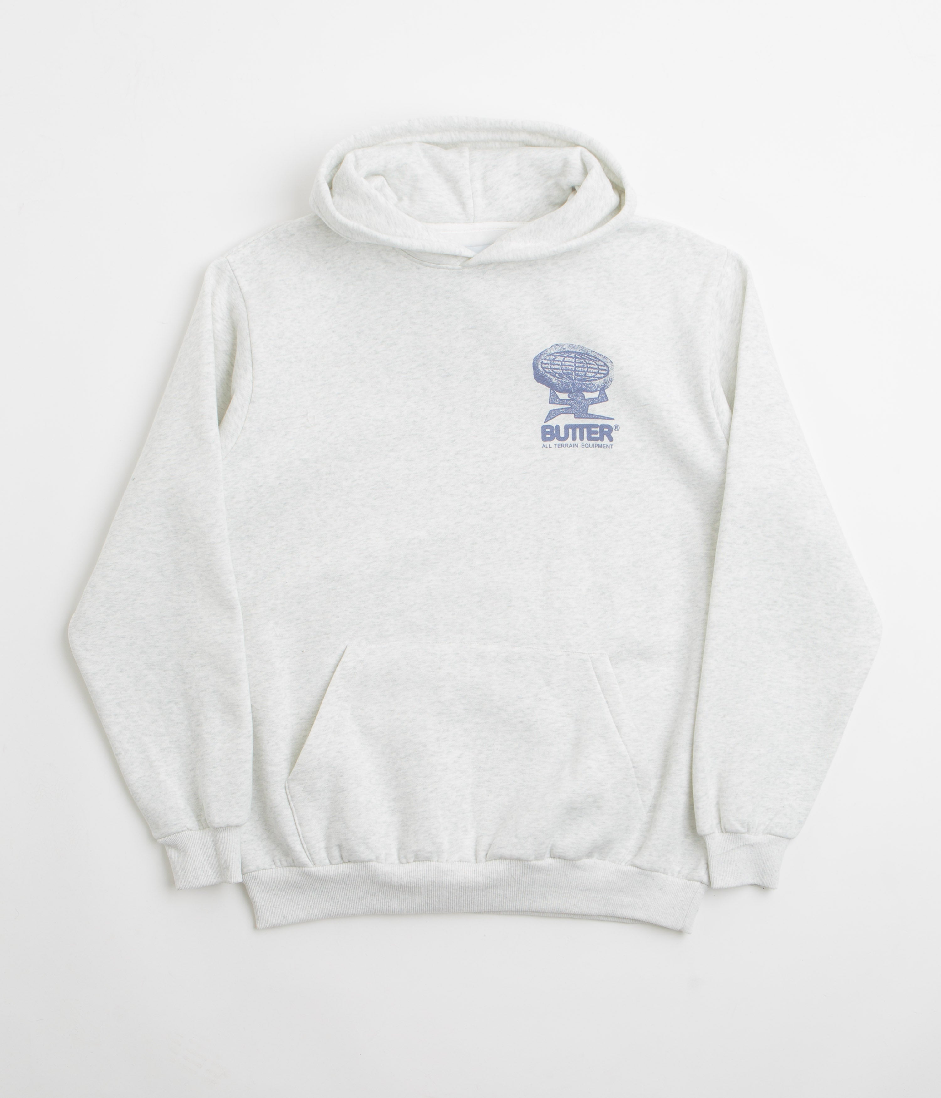 Butter Goods Terrain Hoodie for Men & Women - Ash Grey Pullover Sweatshirt for Outdoor Adventures & Casual Wear