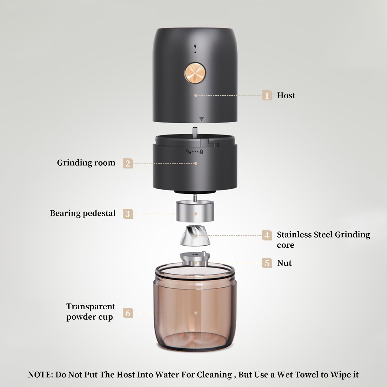 Portable Electric Coffee Grinder with Adjustable Settings - 35G Capacity, 1500mAh Rechargeable Battery, Conical Stainless Steel Burr for Espresso & Manual Brew - Perfect for Travel, Camping & Home Use