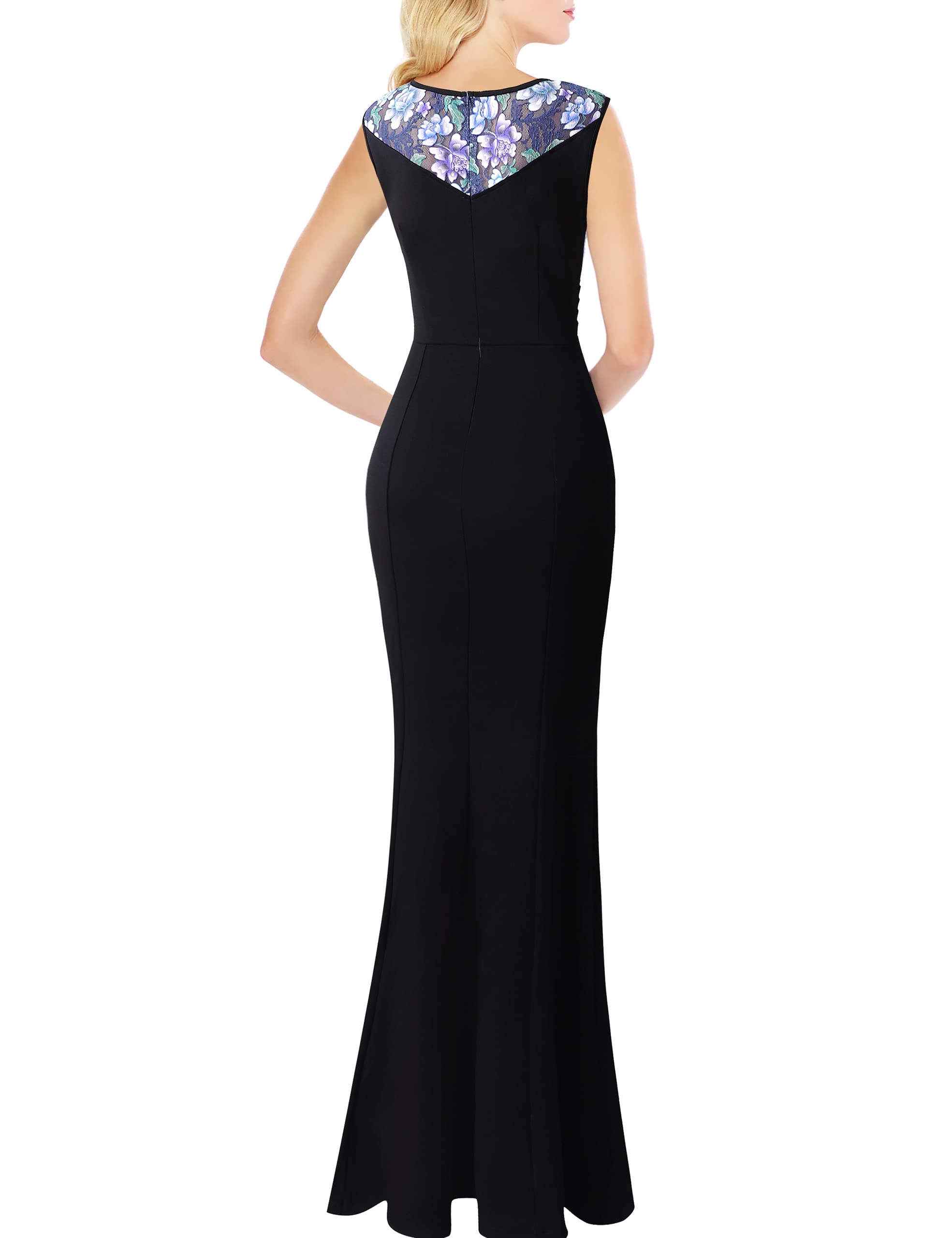 VFSHOW Women's Elegant Ruched Ruffles Evening Gown - Perfect for Prom, Wedding, Party & Formal Events - Long Maxi Dress for Special Occasions