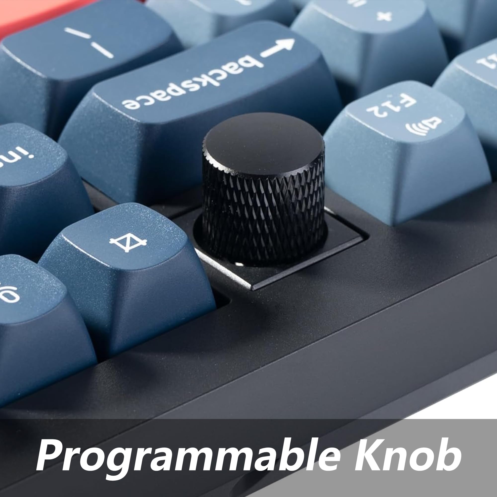 Keychron V6 Max Wireless Custom Knob Mechanical Keyboard - QMK/VIA Programmable, Bluetooth 5.1/2.4GHz/Wired RGB, Hot-Swappable Gateron Jupiter Brown Switch, Compatible with Mac & Windows - Perfect for Gaming, Coding & Office Work
