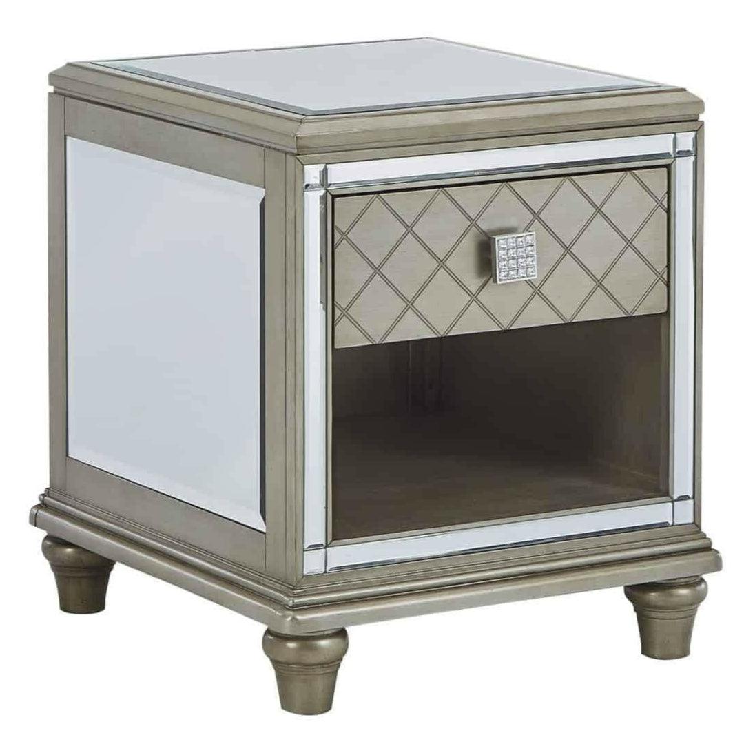 Chevanna End Table T942 - Modern Side Table with Storage Shelf for Living Room, Bedroom, or Office - Perfect for Small Spaces & Home Decor