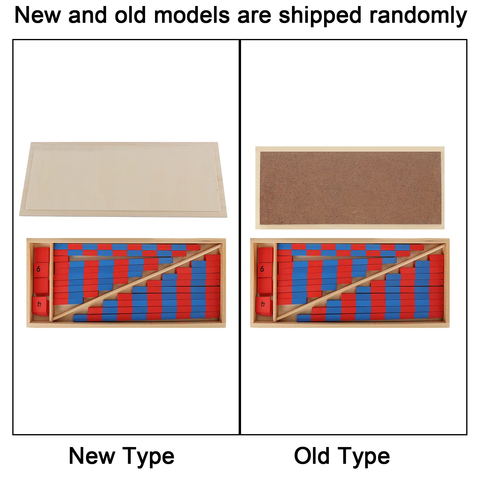 Montessori Math Toys - Cuisenaire Rods with Wooden Box, Blue Red Counting Rods & Number Tiles for Preschool Kids | Early Childhood Education, Homeschool & Classroom Learning Tools