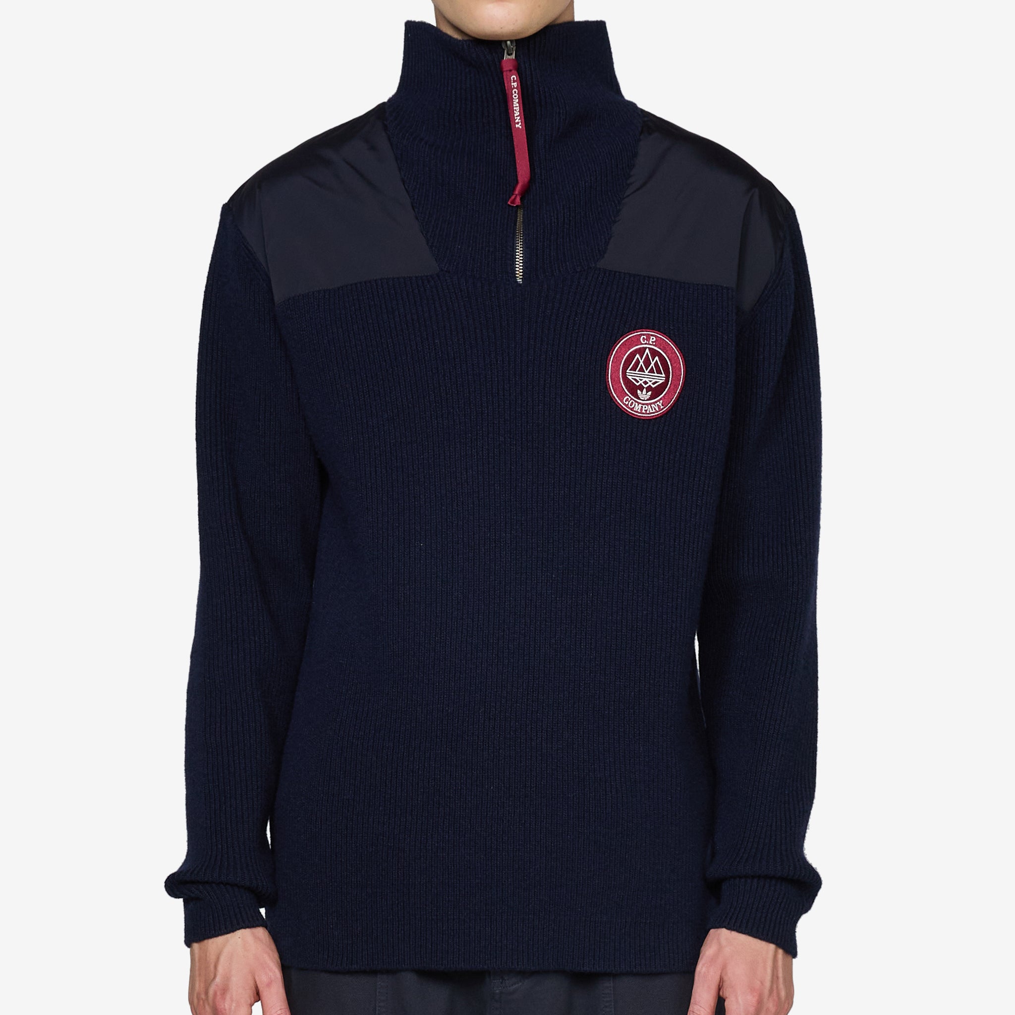 C.P. Company x SPZL Men's Half Zip Sweatshirt - Night Blue Pullover Hoodie for Streetwear & Casual Outfits | Gym, Travel & Everyday Wear