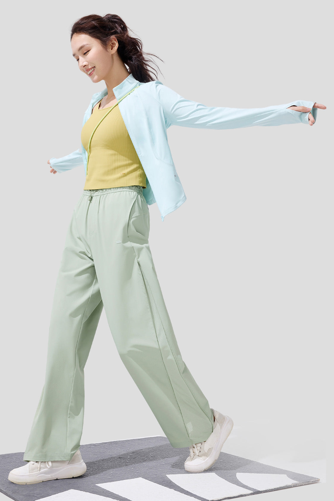 Breeze Women's Loose Sun Pants UPF100+ - Lightweight Quick-Dry Beach Pants for Summer Outdoor Activities, Yoga, Travel & Vacation